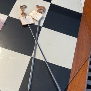Copper and Silver Animal-Themed Skewers
Never used